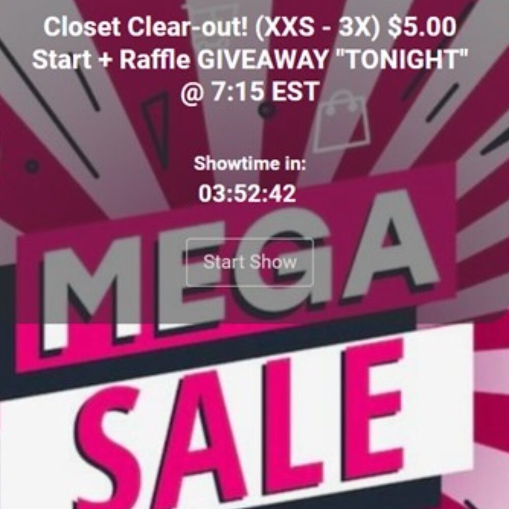 CLOSET CLEAR-OUT! (XXS - 3X) $5.00 Start + Raffle GIVEAWAY!